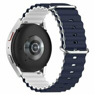 Huawei Watch GT 3 Pro - 43mm - Ocean Style siliconen bandje - Donkerblauw / wit