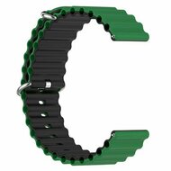 Huawei Watch GT 3 Pro - 43mm - Ocean Style siliconen bandje - Groen / zwart