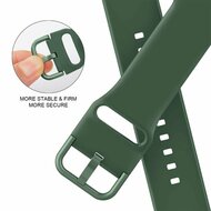 Soft siliconen bandje met gespsluiting - Dennengroen - Geschikt voor Apple Watch 38mm / 40mm / 41mm / 42mm