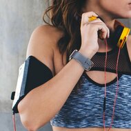 Soft siliconen bandje met gespsluiting - Blauwgrijs - Geschikt voor Apple Watch 38mm / 40mm / 41mm / 42mm