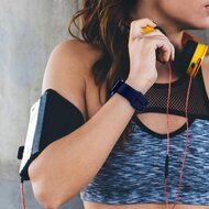 Soft siliconen bandje met gespsluiting - Nachtblauw - Geschikt voor Apple Watch 38mm / 40mm / 41mm / 42mm