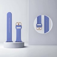 Soft siliconen bandje met gespsluiting - Blauwpaars - Geschikt voor Apple Watch 44mm / 45mm&nbsp;/ 46mm / 49mm