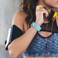 Soft siliconen bandje met gespsluiting - Lichtblauw - Geschikt voor Apple Watch 44mm / 45mm&nbsp;/ 46mm / 49mm