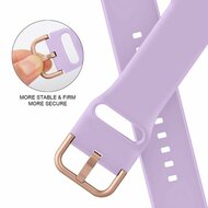 Soft siliconen bandje met gespsluiting - Lavendel - Geschikt voor Apple Watch 44mm / 45mm&nbsp;/ 46mm / 49mm