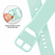Soft siliconen bandje met gespsluiting - Mint groen - Geschikt voor Apple Watch 44mm / 45mm&nbsp;/ 46mm / 49mm