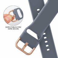 Soft siliconen bandje met gespsluiting - Blauwgrijs - Geschikt voor Apple Watch 44mm / 45mm&nbsp;/ 46mm / 49mm