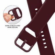 Soft siliconen bandje met gespsluiting - Bordeaux - Geschikt voor Apple Watch 44mm / 45mm&nbsp;/ 46mm / 49mm