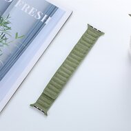 Denim nylon bandje - Groen - Geschikt voor Apple Watch 44mm / 45mm&nbsp;/ 46mm / 49mm
