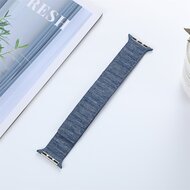 Denim nylon bandje - Donkerblauw - Geschikt voor Apple Watch 44mm / 45mm&nbsp;/ 46mm / 49mm