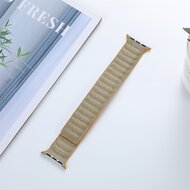 Denim nylon bandje - Oker - Geschikt voor Apple Watch 44mm / 45mm&nbsp;/ 46mm / 49mm