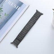 Denim nylon bandje - Zwart - Geschikt voor Apple Watch 44mm / 45mm&nbsp;/ 46mm / 49mm