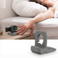 Siliconen Apple Watch houder - Grijs - Geschikt voor alle series Apple Watch