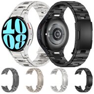 Titanium band met aansluitknop  - Zilver - Samsung Galaxy Watch 6 - 40mm &amp; 44mm