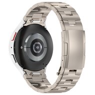 Titanium band met aansluitknop  - Titanium kleur - Samsung Galaxy Watch 6 - 40mm &amp; 44mm