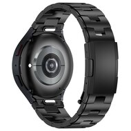 Titanium band met aansluitknop  - Zwart - Samsung Galaxy Watch 6 - 40mm &amp; 44mm