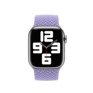 Braided Solo Loop nylon bandje - Maat: L - Lila - Geschikt voor Apple Watch 44mm / 45mm&nbsp;/ 46mm / 49mm