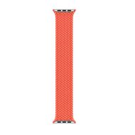 Braided Solo Loop nylon bandje - Maat: L - Zacht oranje - Geschikt voor Apple Watch 44mm / 45mm&nbsp;/ 46mm / 49mm