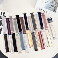 Nylon sport loop band - Multicolor - Extra sterke klittenbandsluiting - Geschikt voor Apple Watch 44mm / 45mm&nbsp;/ 46mm / 49mm