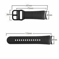 2 in 1 siliconen/ leren bandje - Zwart - Samsung Galaxy watch 7 / Galaxy Watch FE - 40mm &amp; 44mm