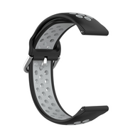 Siliconen sportbandje met gesp - Zwart + grijs - Samsung Galaxy watch 7 / Galaxy Watch FE - 40mm &amp; 44mm