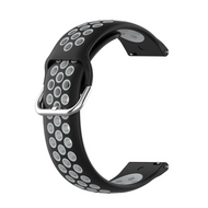 Siliconen sportbandje met gesp - Zwart + grijs - Samsung Galaxy watch 7 / Galaxy Watch FE - 40mm &amp; 44mm