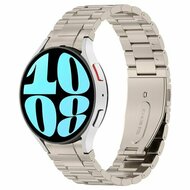 Stalen band met aansluitknop  - Titanium kleur - Samsung Galaxy watch 7 / Galaxy Watch FE - 40mm &amp; 44mm