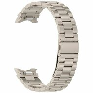 Stalen band met aansluitknop  - Titanium kleur - Samsung Galaxy watch 7 / Galaxy Watch FE - 40mm &amp; 44mm