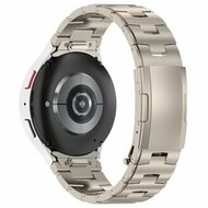 Titanium band met aansluitknop - Titanium kleur - Samsung Galaxy watch 7 / Galaxy Watch FE - 40mm &amp; 44mm