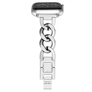 Metalen quick-release ketting band - Zilver - Geschikt voor Apple watch 44mm / 45mm&nbsp;/ 46mm / 49mm