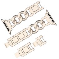 Metalen quick-release ketting band - Sterrenlicht / starlight - Geschikt voor Apple watch 44mm / 45mm&nbsp;/ 46mm / 49mm