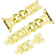 Metalen quick-release ketting band - Goud - Geschikt voor Apple watch 44mm / 45mm&nbsp;/ 46mm / 49mm