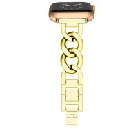 Metalen quick-release ketting band - Goud - Geschikt voor Apple watch 44mm / 45mm&nbsp;/ 46mm / 49mm