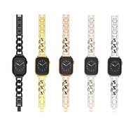 Metalen quick-release ketting band - Goud - Geschikt voor Apple watch 44mm / 45mm&nbsp;/ 46mm / 49mm
