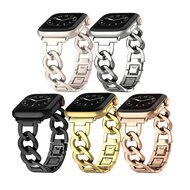 Metalen quick-release ketting band - Goud - Geschikt voor Apple watch 44mm / 45mm&nbsp;/ 46mm / 49mm