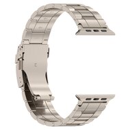 Titanium Premium Link bandje  - Titanium kleur - Geschikt voor Apple Watch 38mm / 40mm / 41mm / 42mm