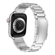 Titanium schakelband - Zilver - Geschikt voor Apple watch 44mm / 45mm&nbsp;/ 46mm / 49mm