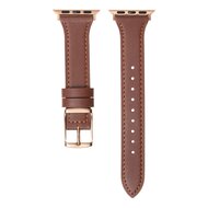 Leren bandje - Bruin - Geschikt voor Apple Watch 44mm / 45mm&nbsp;/ 46mm / 49mm