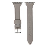 Leren bandje - Grijs - Geschikt voor Apple Watch 38mm / 40mm / 41mm / 42mm