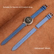 Leren denim bandje - Donkerblauw - Garmin Lily 2