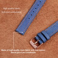 Leren denim bandje - Donkerblauw - Garmin Lily 2