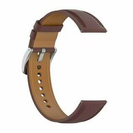 Luxe leren bandje - Donkerbruin - Huawei Watch GT 5 (Pro) / GT 4 / GT 3 / GT 2 - 46mm