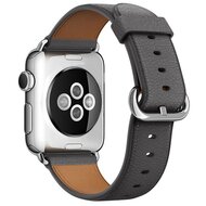 Classic lederen bandje - Grijs - Geschikt voor Apple Watch 38mm / 40mm / 41mm / 42mm