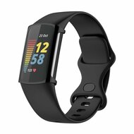 Fitbit Charge 5 &amp; 6 siliconen case (volledig beschermd) - Zwart