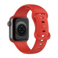 Siliconen sportbandje - Rood - Maat: S/M - Geschikt voor Apple Watch 44mm / 45mm&nbsp;/ 46mm / 49mm