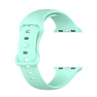 Siliconen sportbandje - Mint Groen - Maat: S/M - Geschikt voor Apple Watch 44mm / 45mm&nbsp;/ 46mm / 49mm