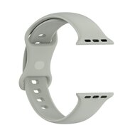 Siliconen sportbandje - Grijs - Maat: S/M - Geschikt voor Apple Watch 38mm / 40mm / 41mm / 42mm