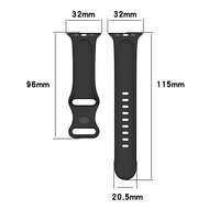 Siliconen sportbandje - Grijs - Maat: S/M - Geschikt voor Apple Watch 38mm / 40mm / 41mm / 42mm