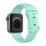Siliconen sportbandje - Mint Groen - Maat: M/L - Geschikt voor Apple Watch 38mm / 40mm / 41mm / 42mm