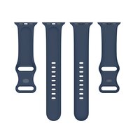 Siliconen sportbandje - Navy Blauw - Maat: M/L - Geschikt voor Apple Watch 38mm / 40mm / 41mm / 42mm