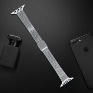 Stainless steel slim fit bandje - Zilver - Geschikt voor Apple Watch 44mm / 45mm&nbsp;/ 46mm / 49mm